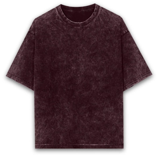 Unisex Acid Wash Oversized T-shirt - Plain