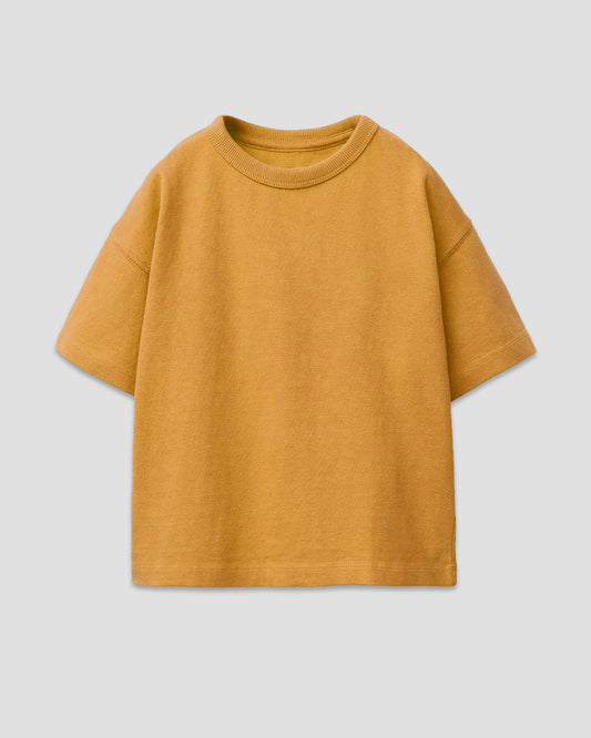 Mustard Plain Boxy Oversize T-Shirt