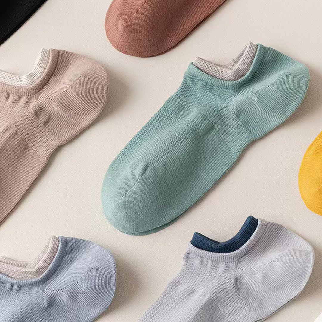 8-Pair Solid Color Socks Combo – Breathable & Stylish