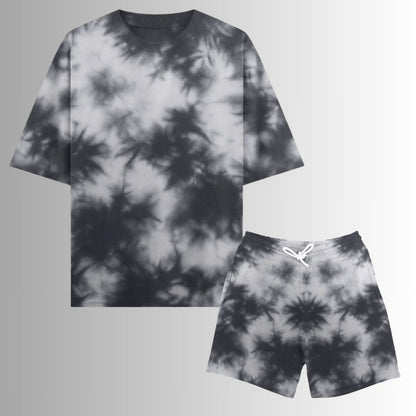 Unisex Tie Dye Oversized T-Shirt Combo (Yellow)