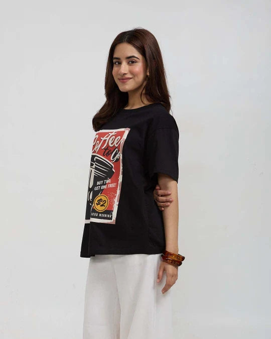 Vintage Coffee Oversized T-Shirt