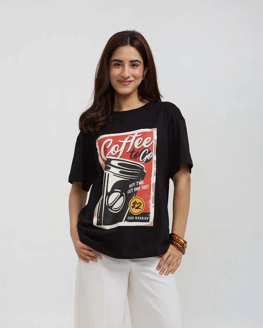 Vintage Coffee Oversized T-Shirt
