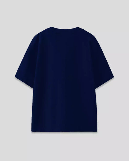Navy Blue Plain Oversized T-Shirt