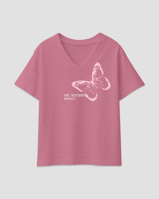 The Butterfly Effect V-Neck Oversize T-Shirt