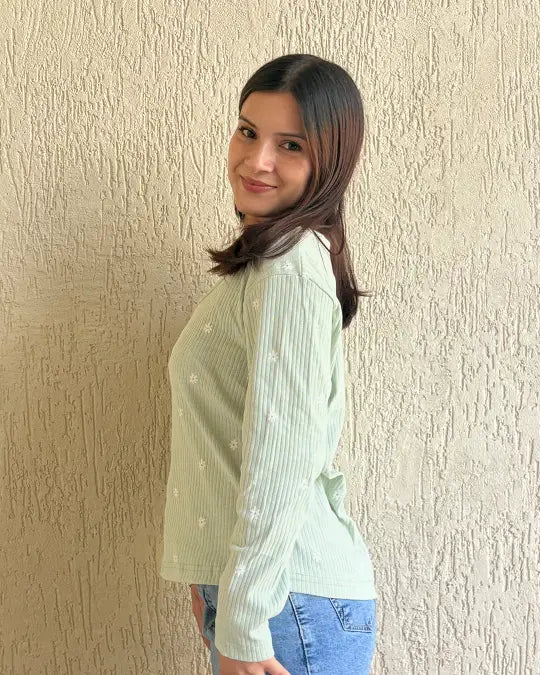 Floral Scoop Neck T-Shirt