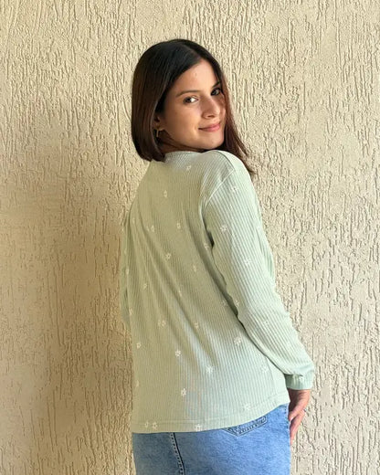 Floral Scoop Neck T-Shirt